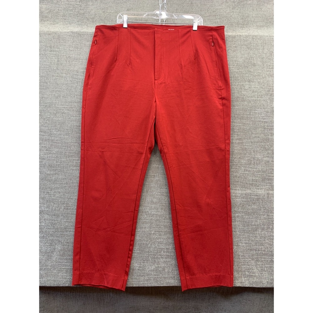 Old Navy Extra High Rise Polished Pixie Skinny Pants Womens 22 Red Secret Pocket